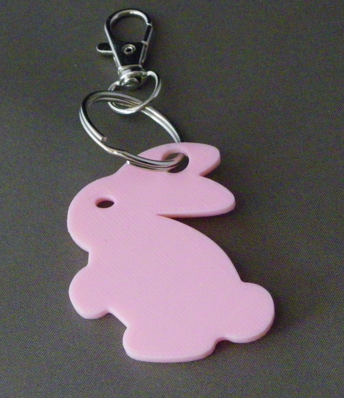 (image for) 3D Prints - Konijn Sleutelhanger 12 - Kersenroze (Sakura Pink)