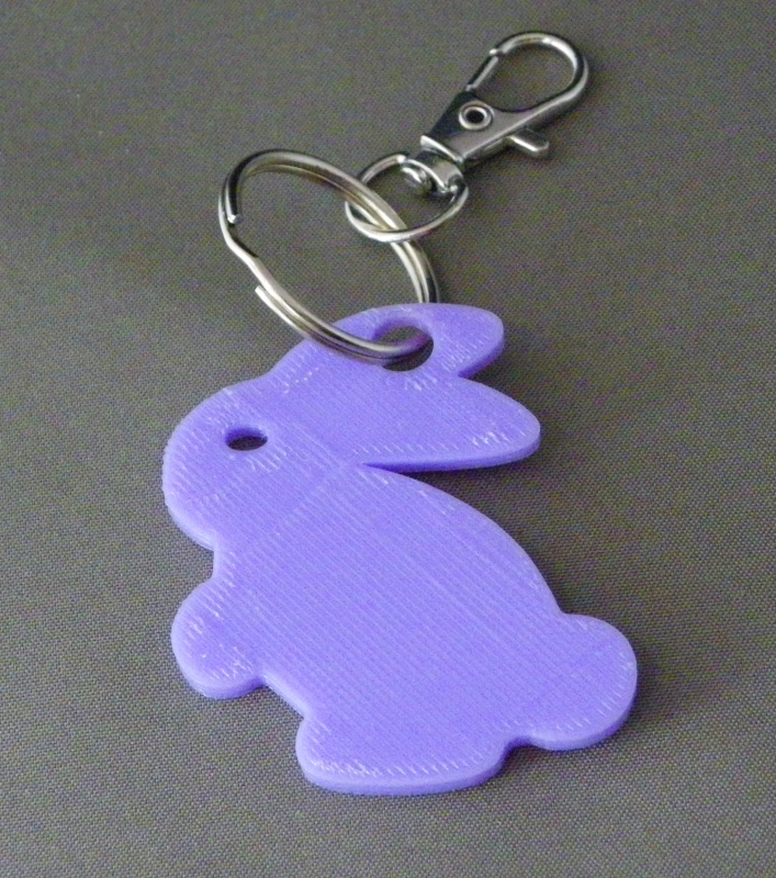 (image for) 3D Prints - Konijn Sleutelhanger 12 - Paars (Purple)