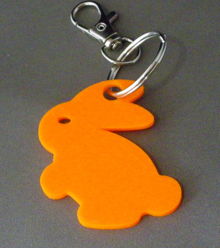 (image for) 3D Prints - Konijn Sleutelhanger 12 - Zonnig Oranje (Sunny Orange)