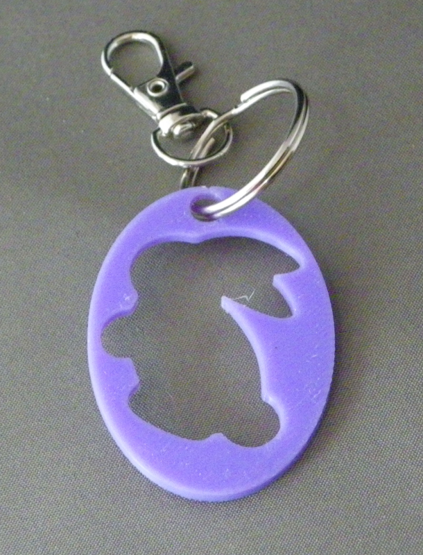 (image for) 3D Prints - Konijn Sleutelhanger 13 - Paars (Purple)