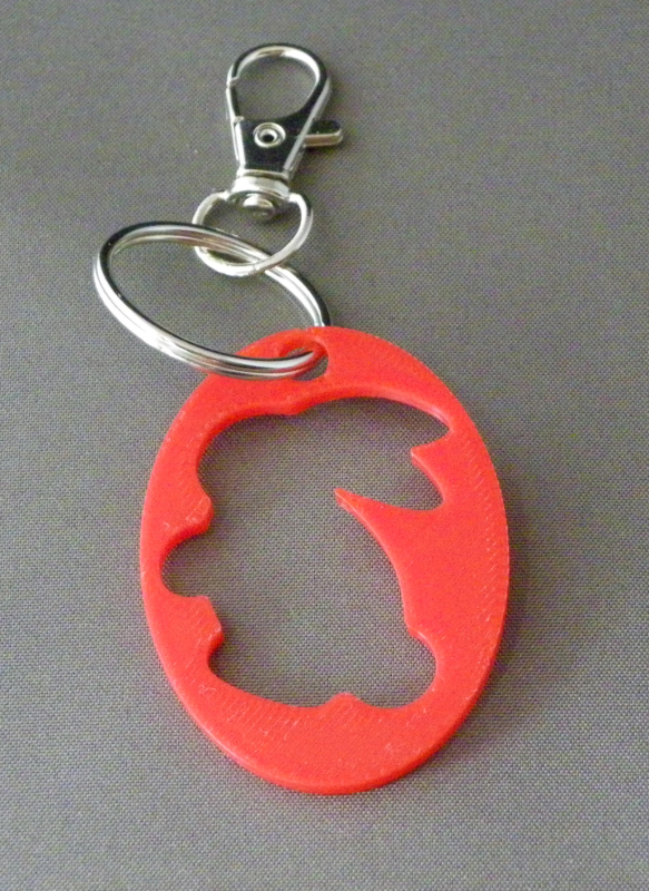 (image for) 3D Prints - Konijn Sleutelhanger 13 - Rood (Red)