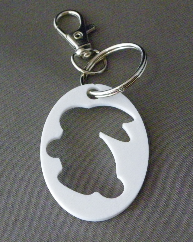 (image for) 3D Prints - Konijn Sleutelhanger 13 - Wit (White)