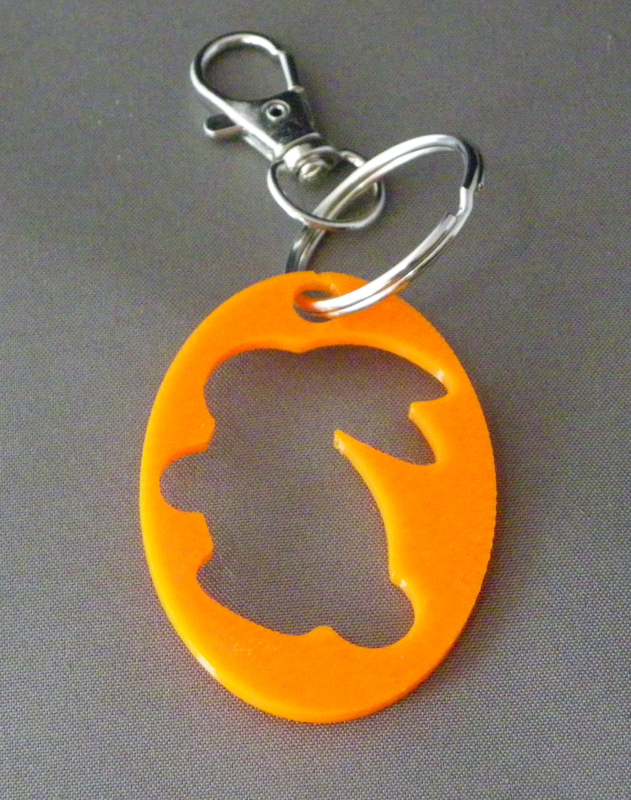 (image for) 3D Prints - Konijn Sleutelhanger 13 - Zonnig Oranje (Sunny Orange)