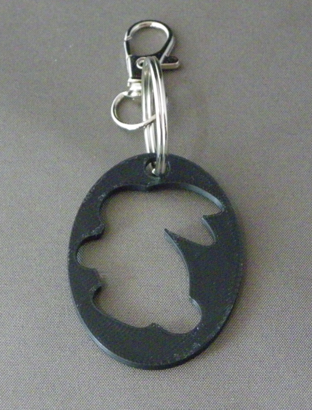 (image for) 3D Prints - Konijn Sleutelhanger 13 - Zwart (Black)