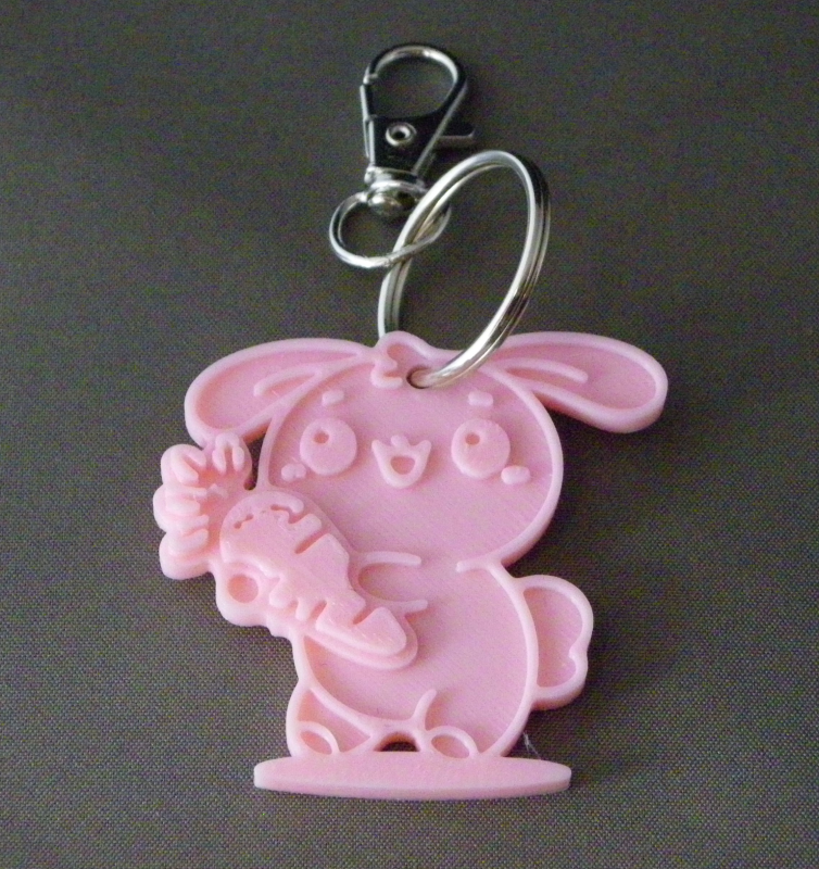 (image for) 3D Prints - Konijn Sleutelhanger 16 - Kersenroze (Sakura Pink)