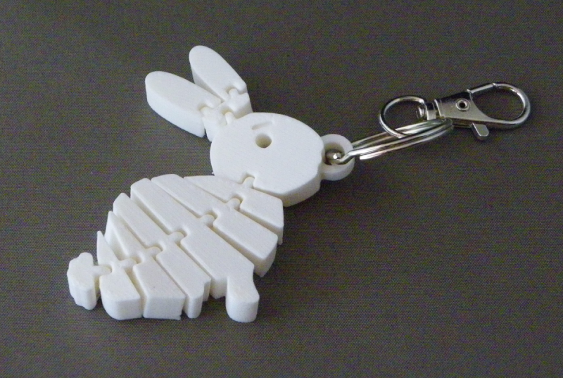 (image for) 3D Prints - Konijn Sleutelhanger 17 - Wit (White)