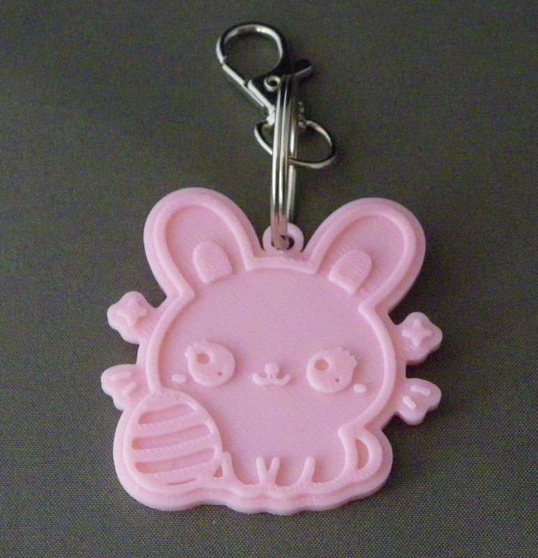 (image for) 3D Prints - Konijn Sleutelhanger 3 - Kersenroze (Sakura Pink)