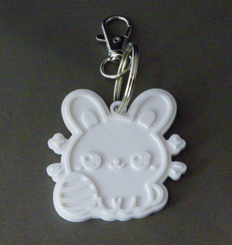 (image for) 3D Prints - Konijn Sleutelhanger 3 - Wit (White)