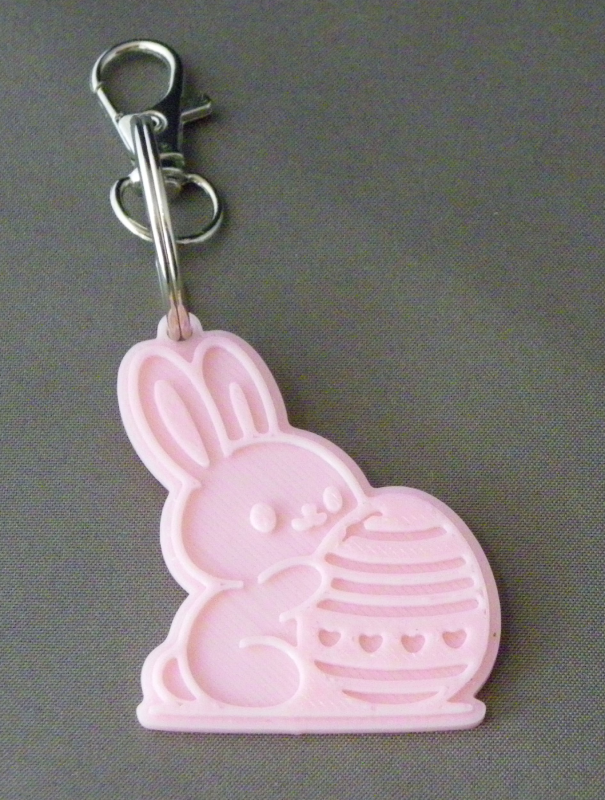 (image for) 3D Prints - Konijn Sleutelhanger 4 - Kersenroze (Sakura Pink)