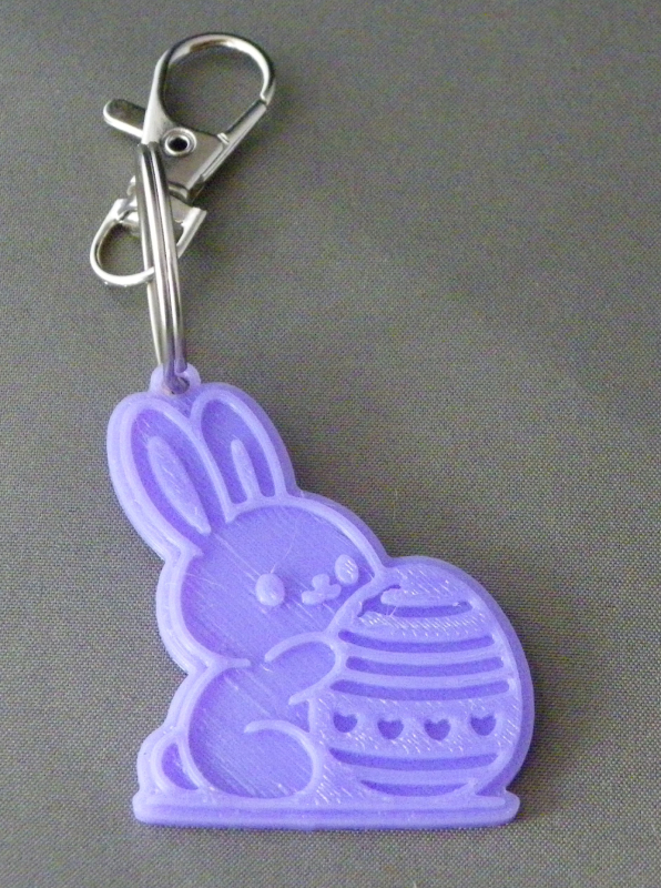 (image for) 3D Prints - Konijn Sleutelhanger 4 - Paars (Purple)