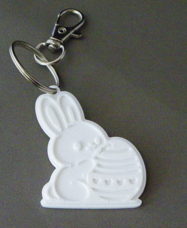 (image for) 3D Prints - Konijn Sleutelhanger 4 - Wit (White)