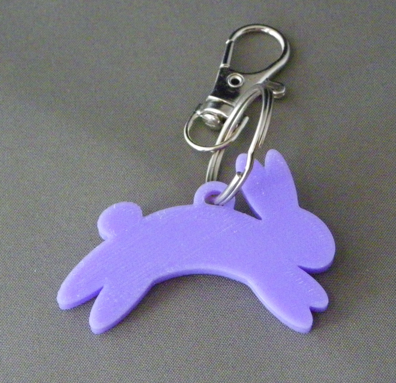 (image for) 3D Prints - Konijn Sleutelhanger 6 - Paars (Purple)