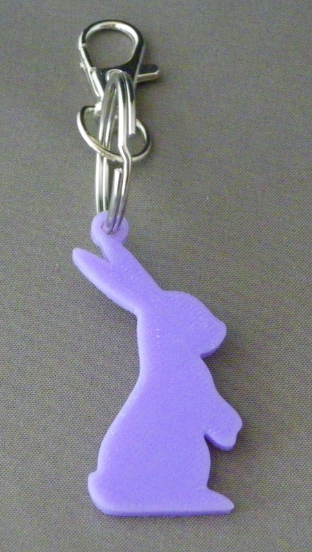 (image for) 3D Prints - Konijn Sleutelhanger 7 - Paars (Purple)