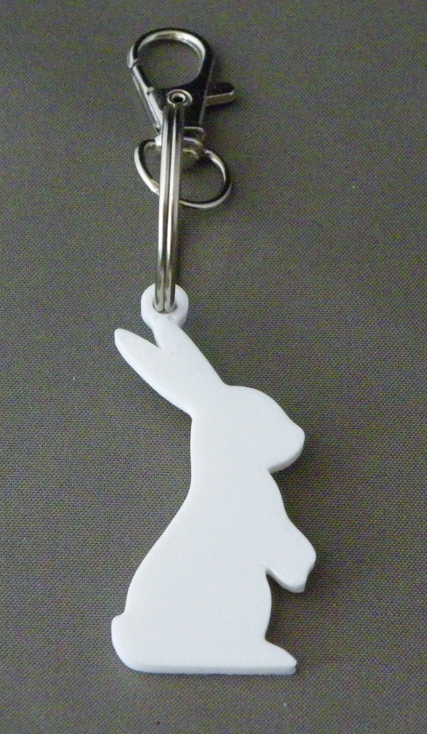 (image for) 3D Prints - Konijn Sleutelhanger 7 - Wit (White)