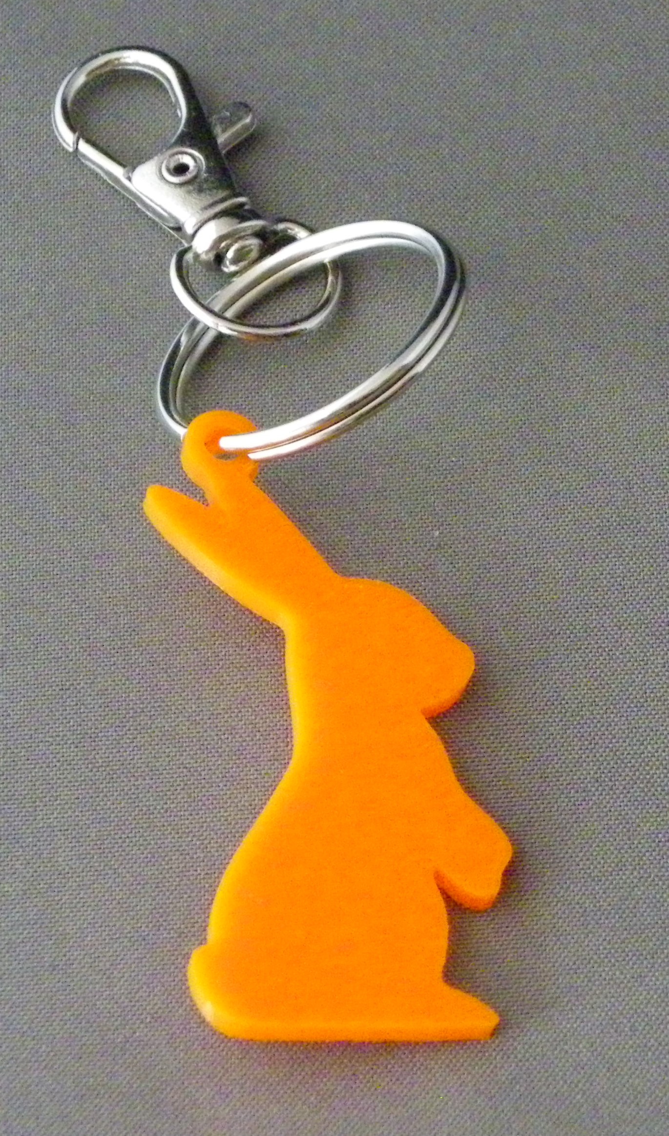 (image for) 3D Prints - Konijn Sleutelhanger 7 - Zonnig Oranje (Sunny Orange)