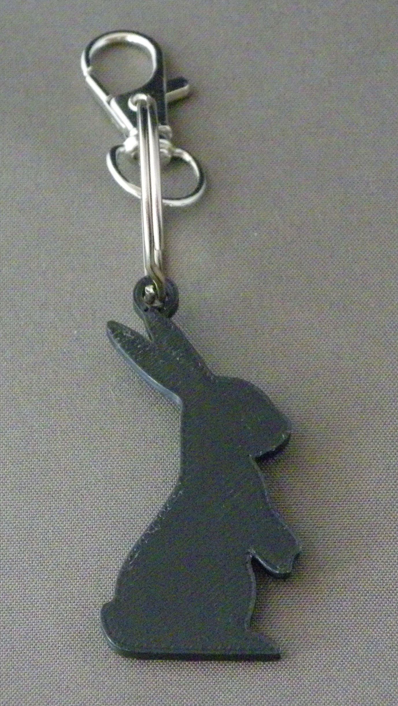 (image for) 3D Prints - Konijn Sleutelhanger 7 - Zwart (Black)