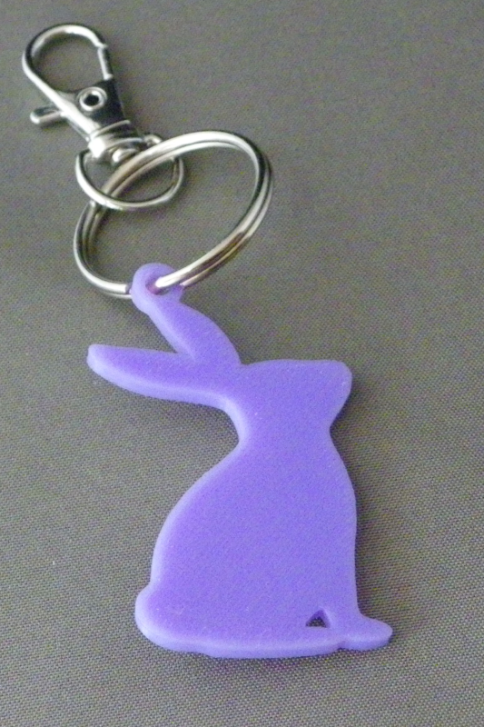 (image for) 3D Prints - Konijn Sleutelhanger 8 - Paars (Purple)