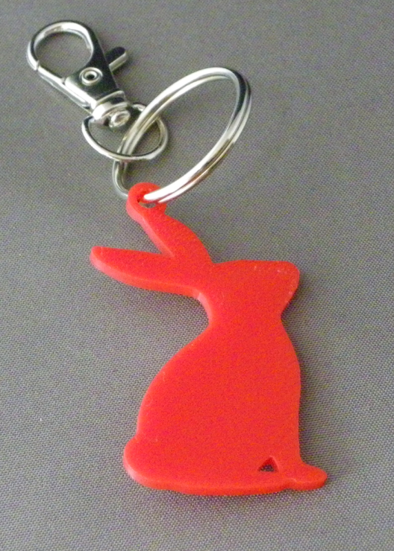 (image for) 3D Prints - Konijn Sleutelhanger 8 - Rood (Red)