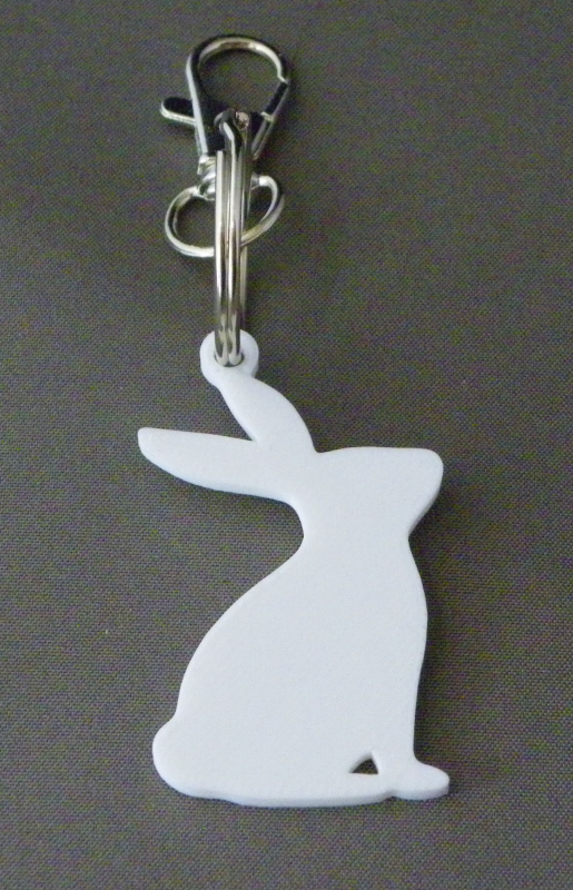 (image for) 3D Prints - Konijn Sleutelhanger 8 - Wit (White)