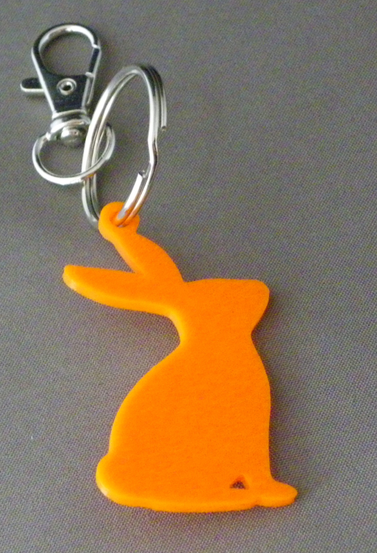 (image for) 3D Prints - Konijn Sleutelhanger 8 - Zonnig Oranje (Sunny Orange)