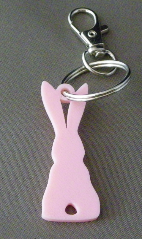 (image for) 3D Prints - Konijn Sleutelhanger 9 - Kersenroze (Sakura Pink)
