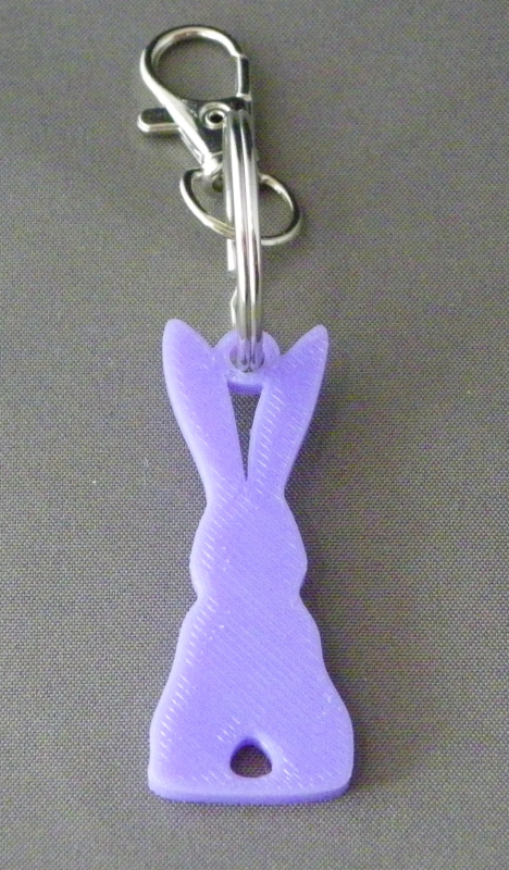 (image for) 3D Prints - Konijn Sleutelhanger 9 - Paars (Purple)
