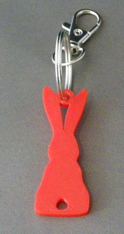 (image for) 3D Prints - Konijn Sleutelhanger 9 - Rood (Red)