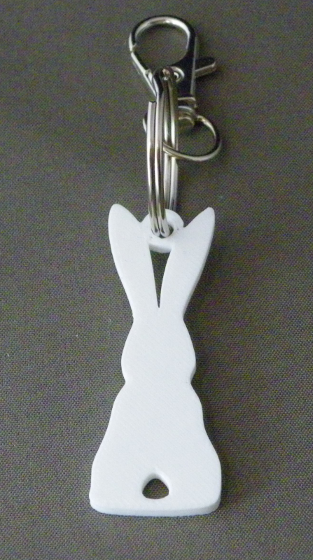 (image for) 3D Prints - Konijn Sleutelhanger 9 - Wit (White)