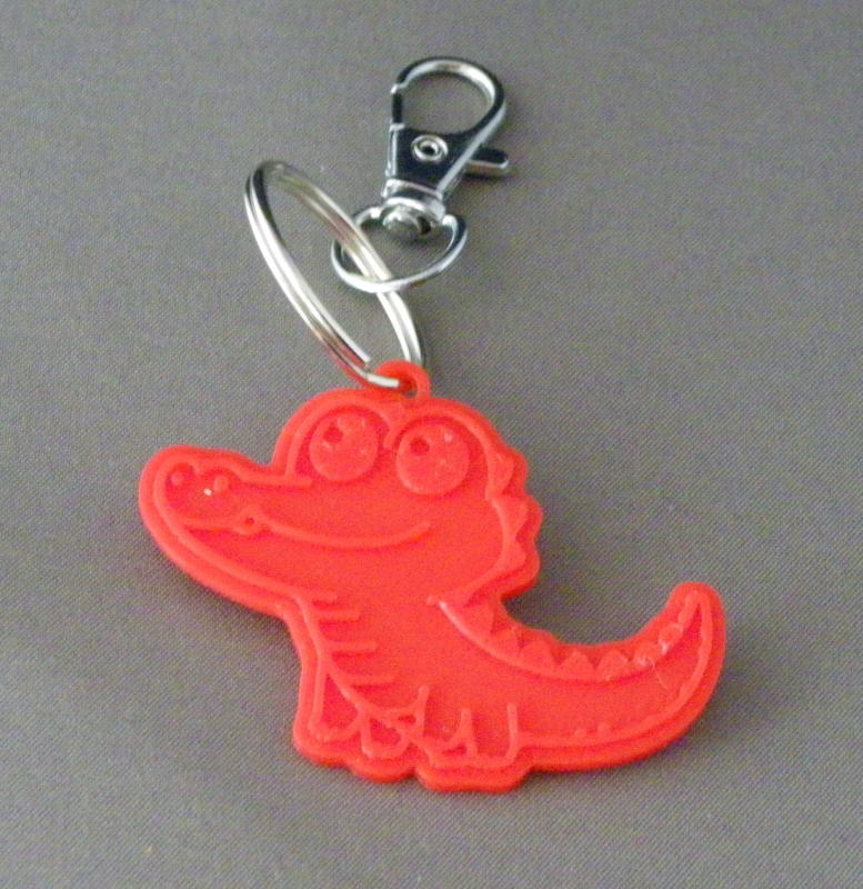 (image for) 3D Prints - Krokodil Sleutelhanger 1 - Rood (Red)