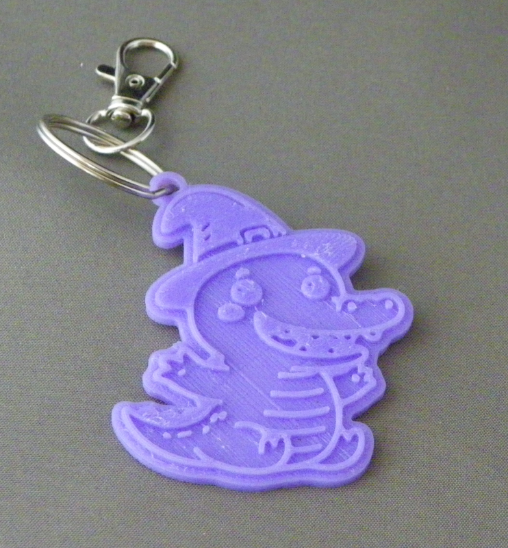 (image for) 3D Prints - Krokodil Sleutelhanger 2 - Paars (Purple)