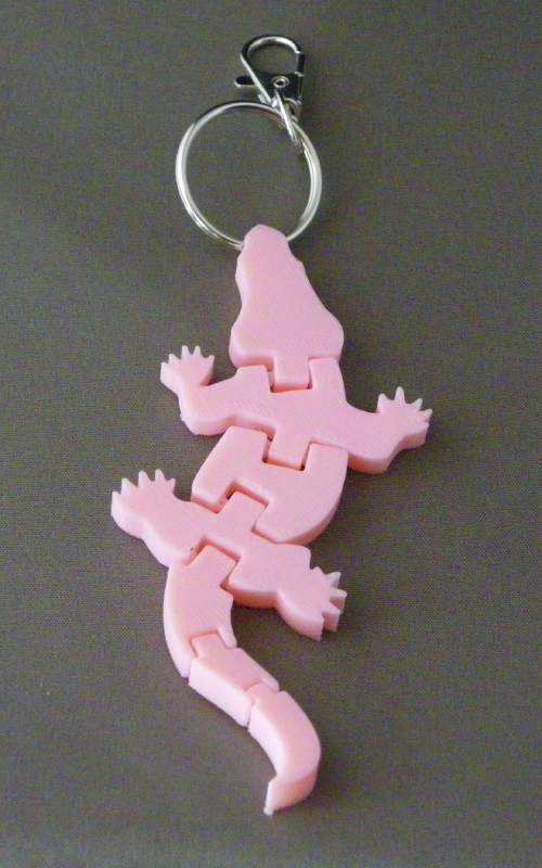 (image for) 3D Prints - Krokodil Sleutelhanger 3 - Kersenroze (Sakura Pink)
