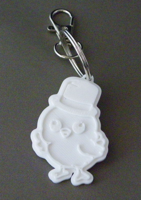 (image for) 3D Prints - Kuiken Sleutelhanger 1 - Wit (White)