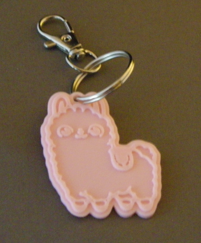 (image for) 3D Prints - Lama Sleutelhanger 1 - Kersenroze (Sakura Pink)