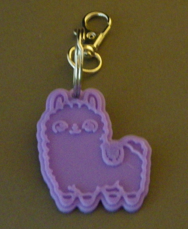(image for) 3D Prints - Lama Sleutelhanger 1 - Paars (Purple)