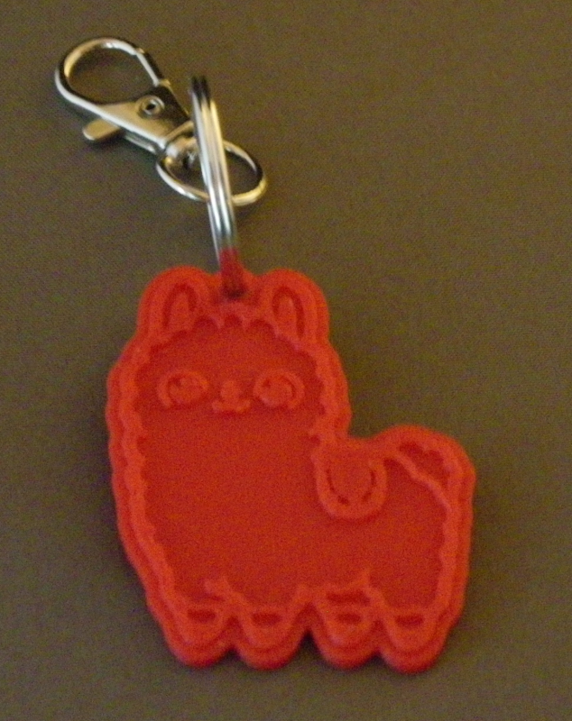 (image for) 3D Prints - Lama Sleutelhanger 1 - Rood (Red)