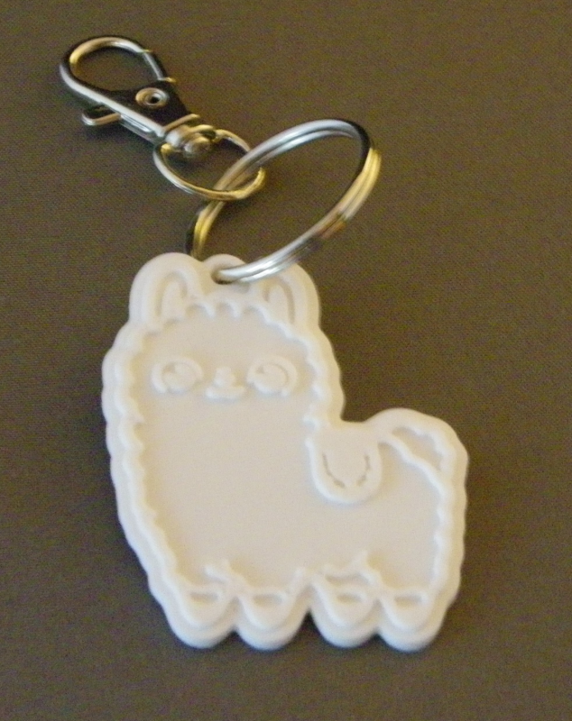 (image for) 3D Prints - Lama Sleutelhanger 1 - Wit (White)