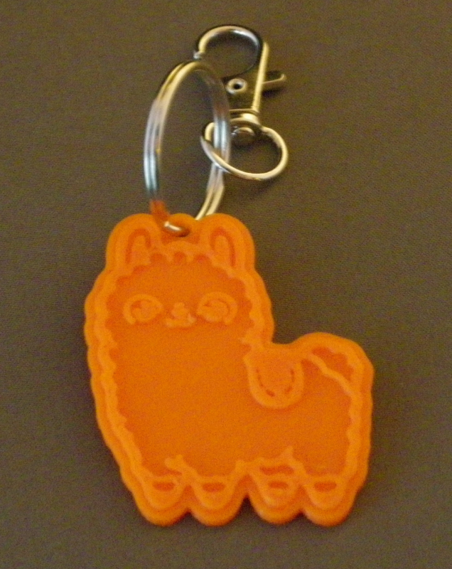 (image for) 3D Prints - Lama Sleutelhanger 1 - Zonnig Oranje (Sunny Orange)