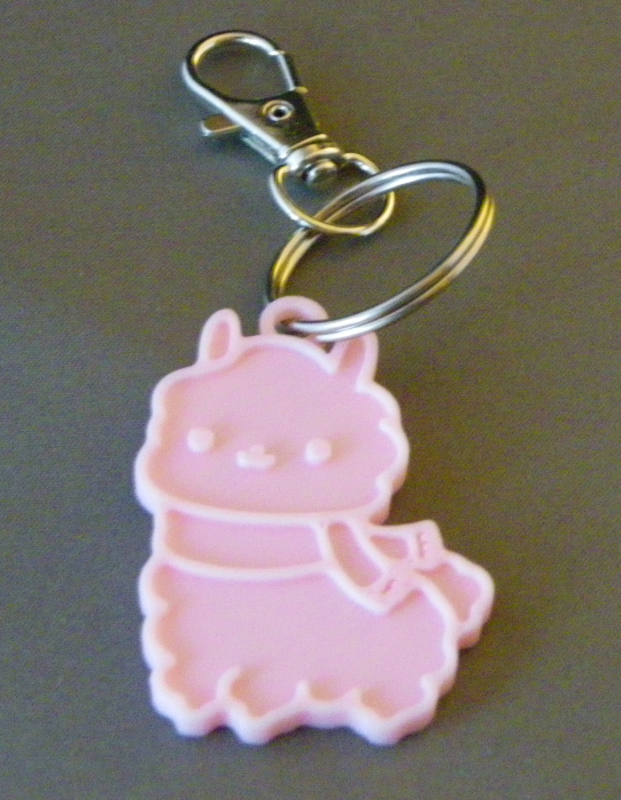 (image for) 3D Prints - Lama Sleutelhanger 2 - Kersenroze (Sakura Pink)