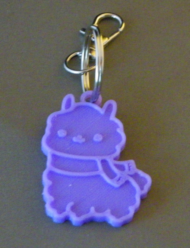 (image for) 3D Prints - Lama Sleutelhanger 2 - Paars (Purple)