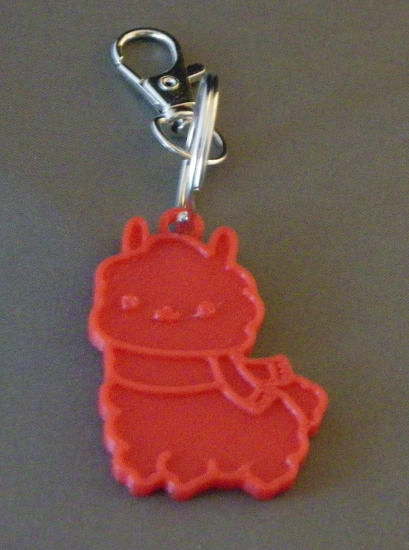(image for) 3D Prints - Lama Sleutelhanger 2 - Rood (Red)