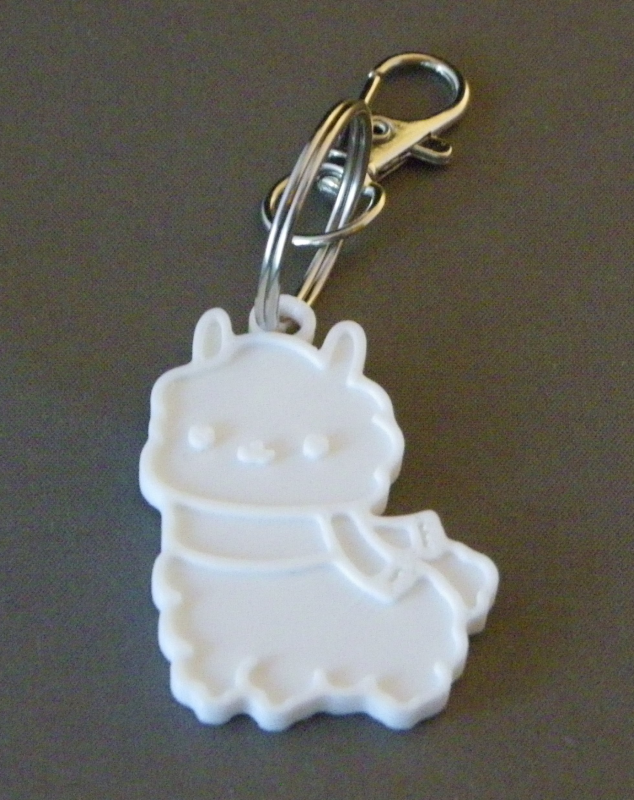 (image for) 3D Prints - Lama Sleutelhanger 2 - Wit (White)