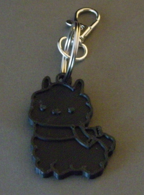 (image for) 3D Prints - Lama Sleutelhanger 2 - Zwart (Black)