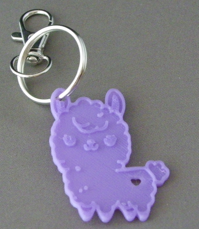 (image for) 3D Prints - Lama Sleutelhanger 3 - Paars (Purple)