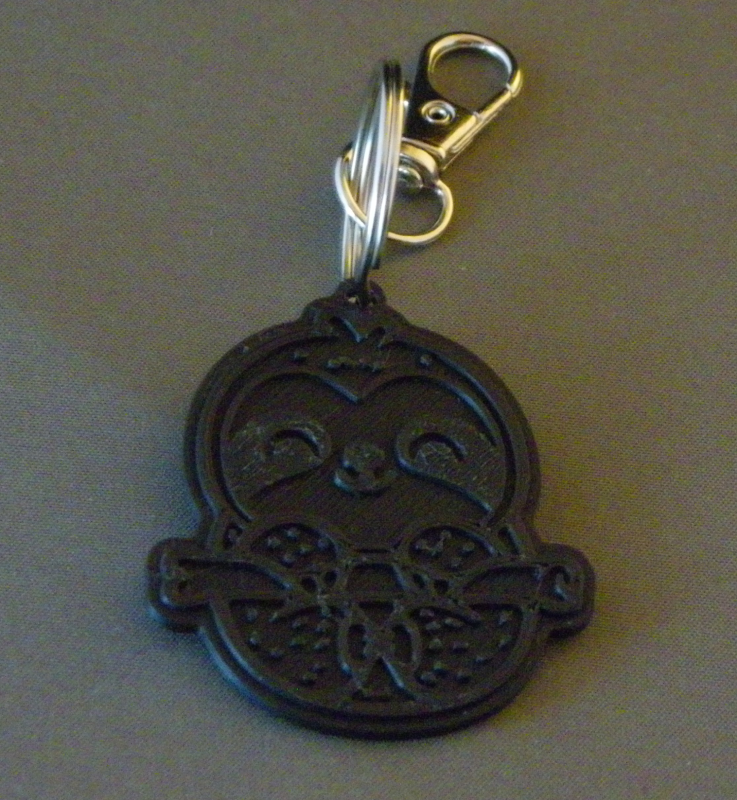 (image for) 3D Prints - Luiaard Sleutelhanger 1 - Zwart (Black)