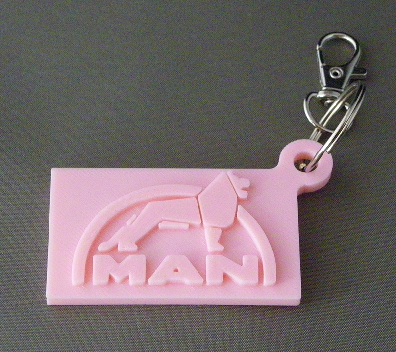 (image for) 3D Prints - Man Sleutelhanger 1 - Kersenroze (Sakura Pink)