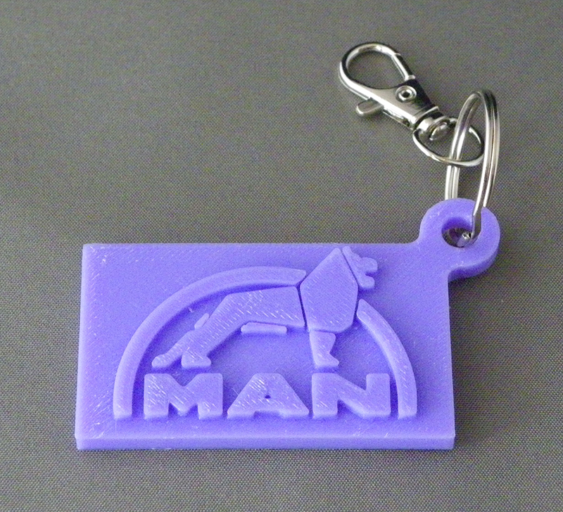 (image for) 3D Prints - Man Sleutelhanger 1 - Paars (Purple)