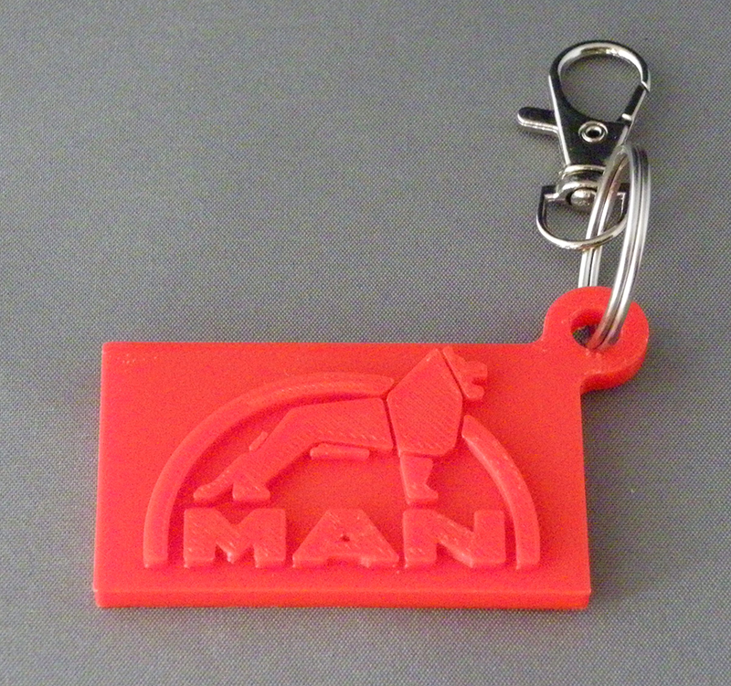 (image for) 3D Prints - Man Sleutelhanger 1 - Rood (Red)