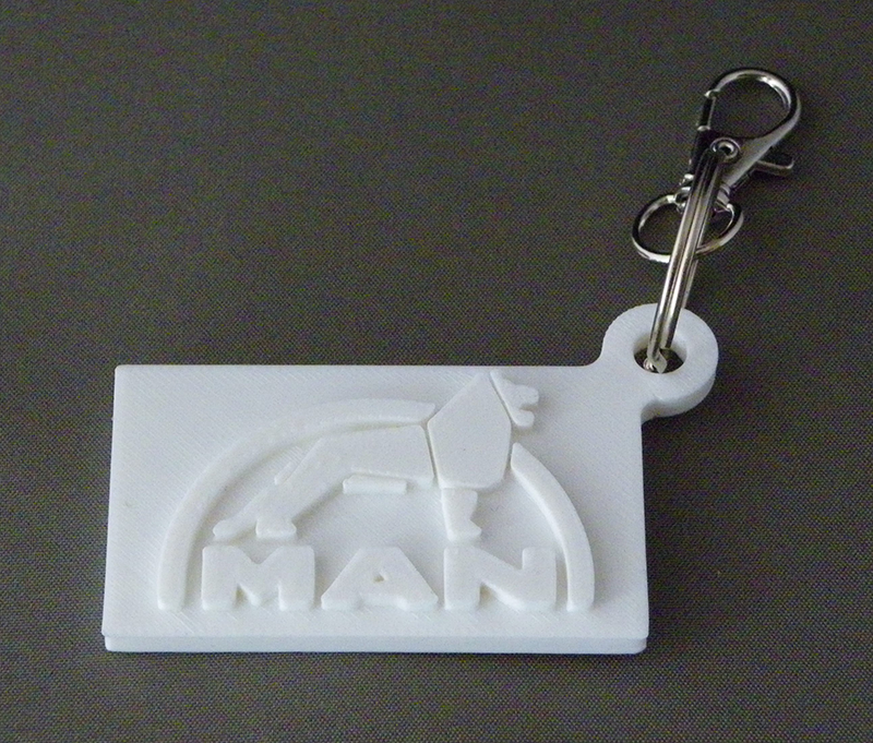 (image for) 3D Prints - Man Sleutelhanger 1 - Wit (White)