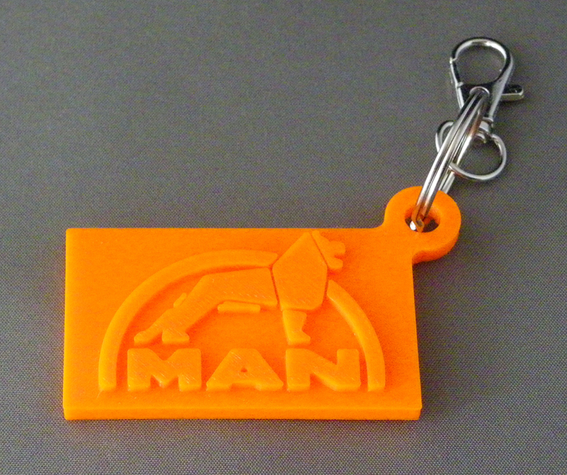 (image for) 3D Prints - Man Sleutelhanger 1 - Zonnig Oranje (Sunny Orange)