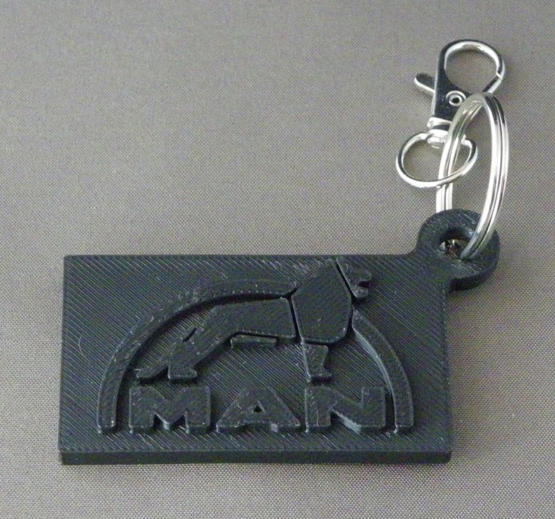 (image for) 3D Prints - Man Sleutelhanger 1 - Zwart (Black)